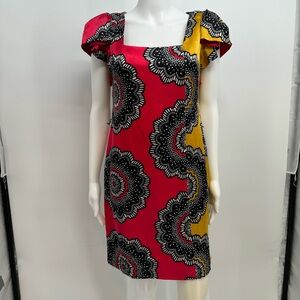 NWD YOANA BARASCHI Anthropologie Silk Dress Women Size 10 Floral Boho Lined